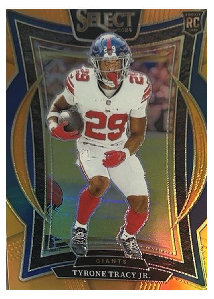 2024 Panini Select Base Set Tyrone Tracy Jr. Orange Prizm #61 card