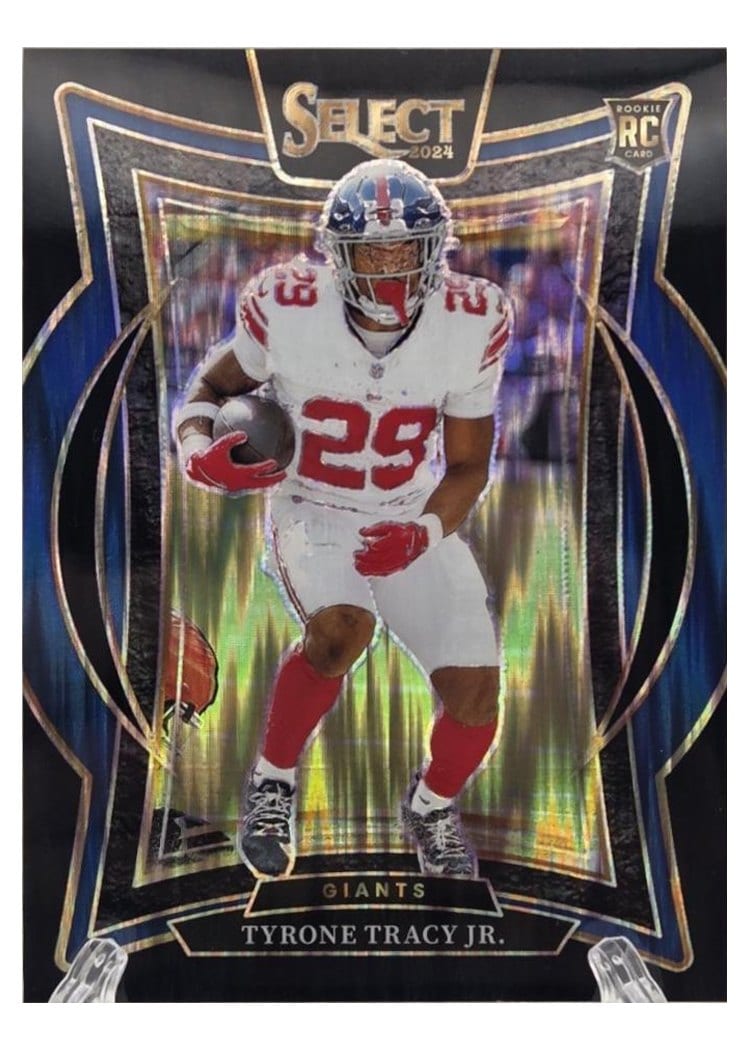 2024 Panini Select Base Set Tyrone Tracy Jr. Black Prizm Shock #61