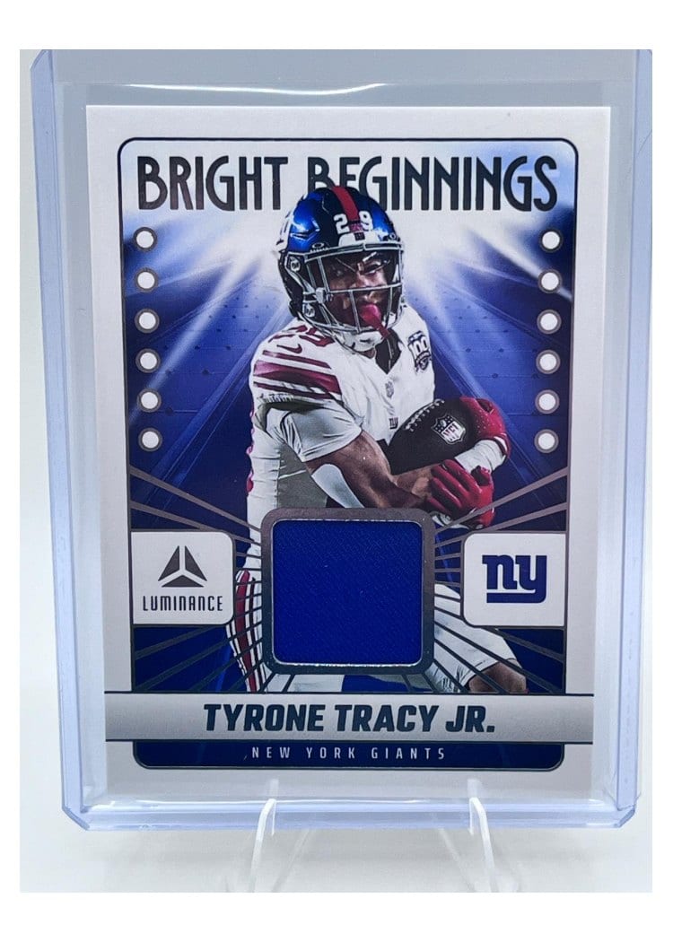 2025 Panini Luminance Bright Beginnings Relics Tyrone Tracy Jr. #16 card
