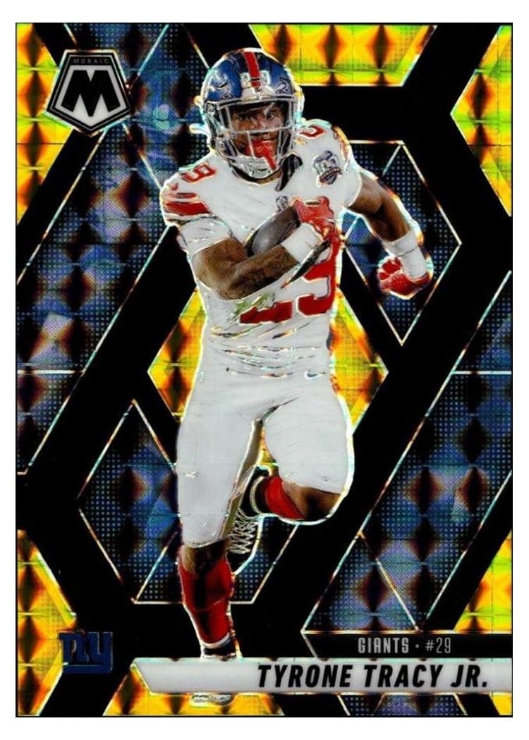 2025 Panini Mosaic Base Set Tyrone Tracy Jr. Choice Black Gold #164 card