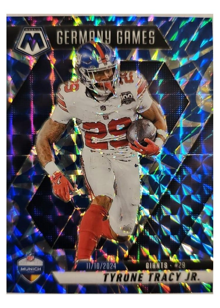 2025 Panini Mosaic Base Set Tyrone Tracy Jr. Reactive Blue #259 card