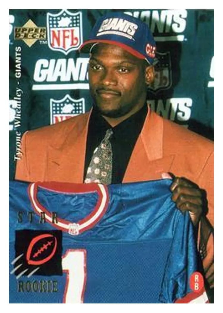 1995 Upper Deck Tyrone Wheatley #14 card