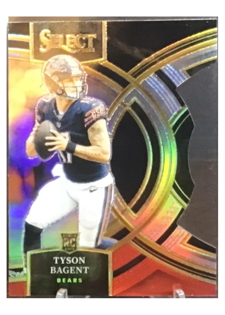 2023 Panini Select Base Set Tyson Bagent Black Red Prizm Die-Cut #123 card