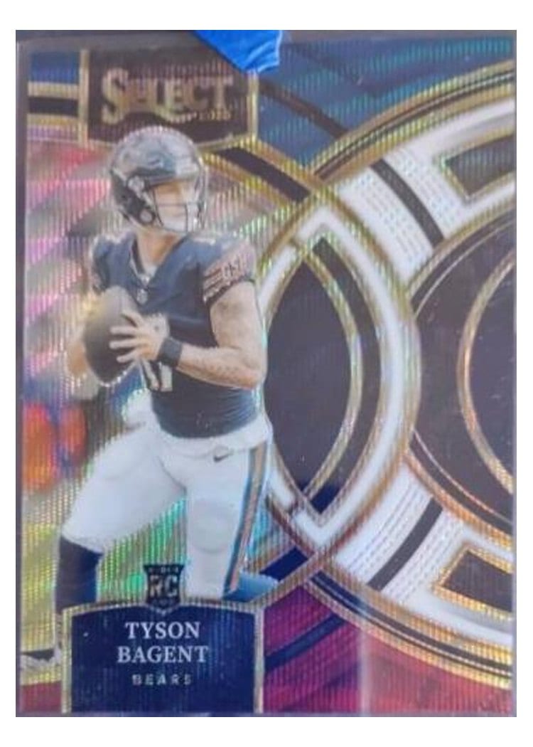 2023 Panini Select Base Set Tyson Bagent Tri-Color Prizm #123 card