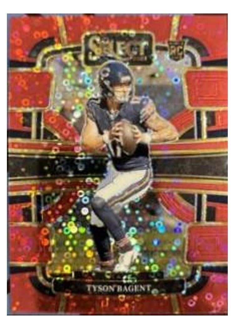 2023 Panini Select Base Set Tyson Bagent Disco Red Prizm #18 card