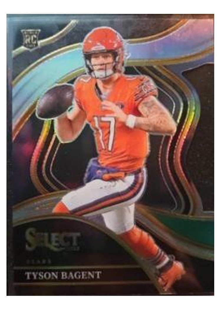 2023 Panini Select Base Set Tyson Bagent Black Green Prizm Die-Cut #208 card