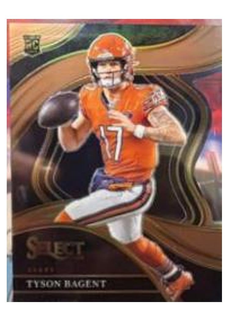 2023 Panini Select Base Set Tyson Bagent Copper Prizm Die-Cut #208 card