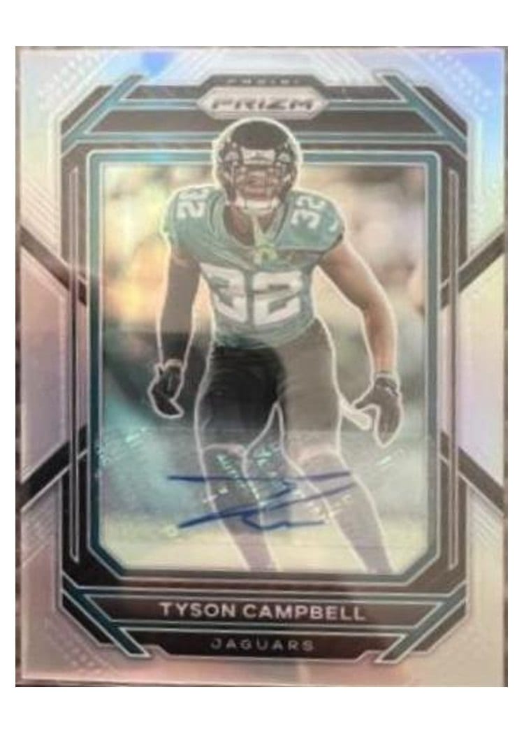 2022 Panini Prizm Base Set Tyson Campbell Autograph Silver #135 card