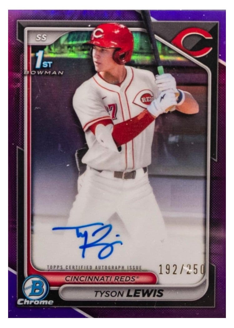 2024 Bowman Draft Chrome Prospect Autographs Tyson Lewis #CPA-TL card