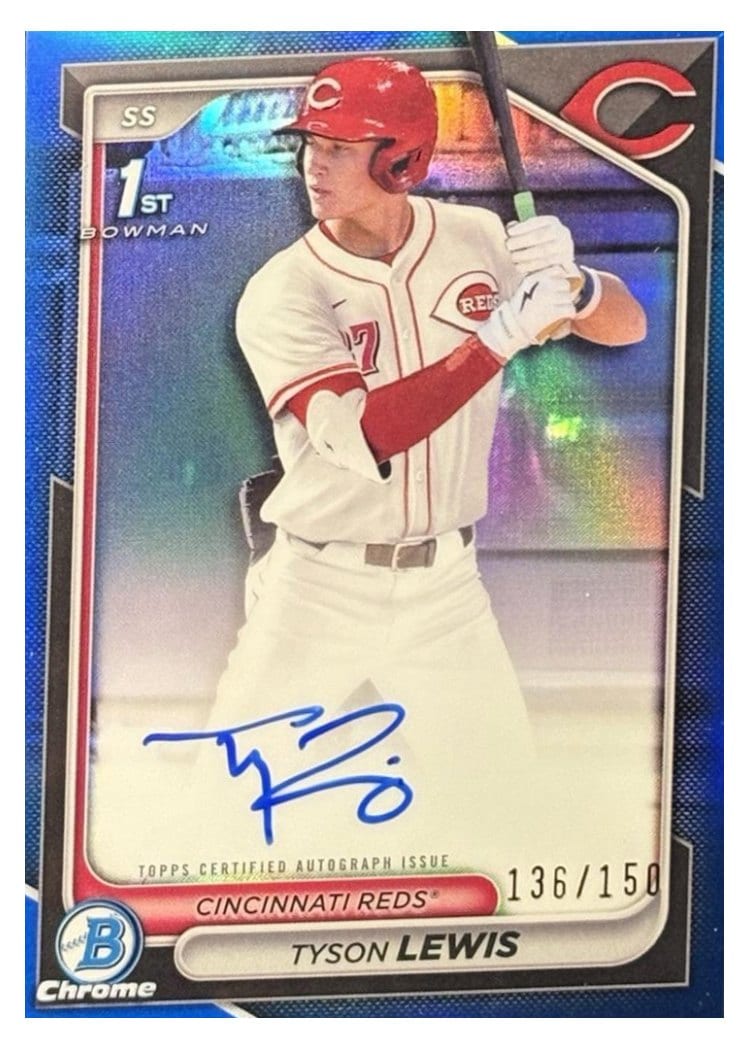 2024 Bowman Draft Chrome Prospect Autographs Tyson Lewis #CPA-TL card