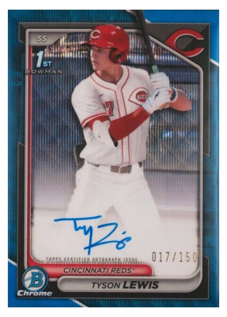 2024 Bowman Draft Chrome Prospect Autographs Tyson Lewis #CPA-TL card