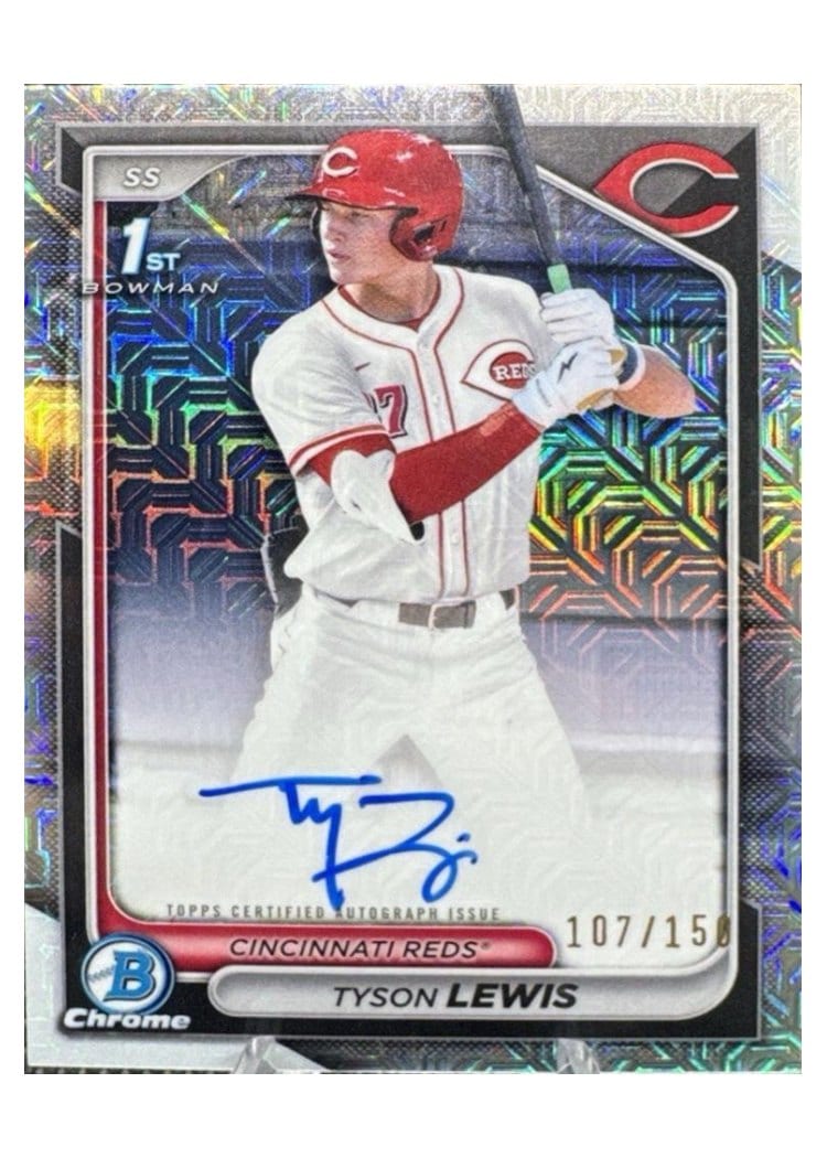 2024 Bowman Draft Chrome Prospect Autographs Tyson Lewis #CPA-TL card