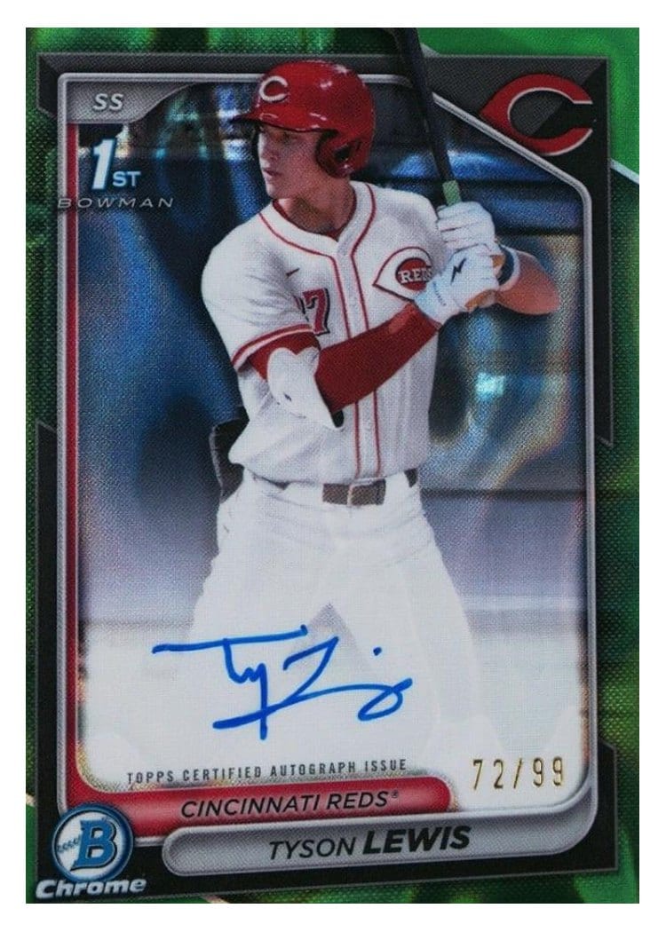 2024 Bowman Draft Chrome Prospect Autographs Tyson Lewis #CPA-TL card