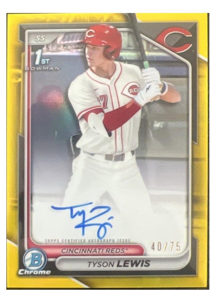 2024 Bowman Draft Chrome Prospect Autographs Tyson Lewis #CPA-TL card