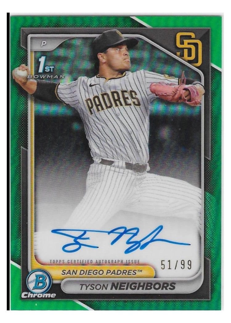 2024 Bowman Draft Chrome Prospect Autographs Tyson Neighbors #CPA-TN card