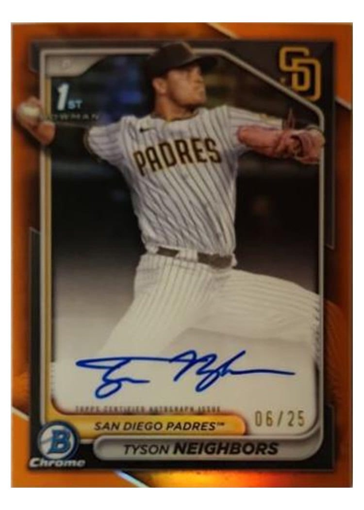 2024 Bowman Draft Chrome Prospect Autographs Tyson Neighbors #CPA-TN card