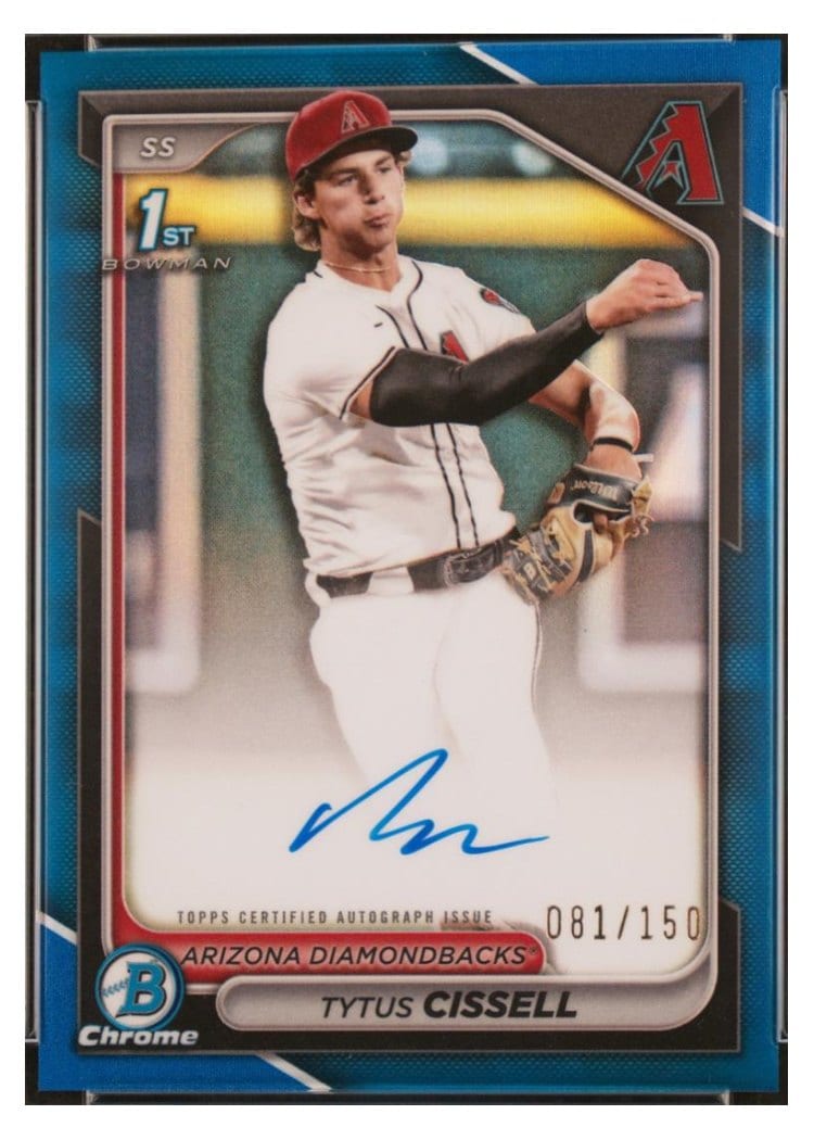 2024 Bowman Draft Chrome Prospect Autographs Tytus Cissell Blue Refractor #CPA-TC