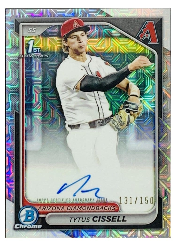 2024 Bowman Draft Chrome Prospect Autographs Tytus Cissell HTA Choice Refractor #CPA-TC
