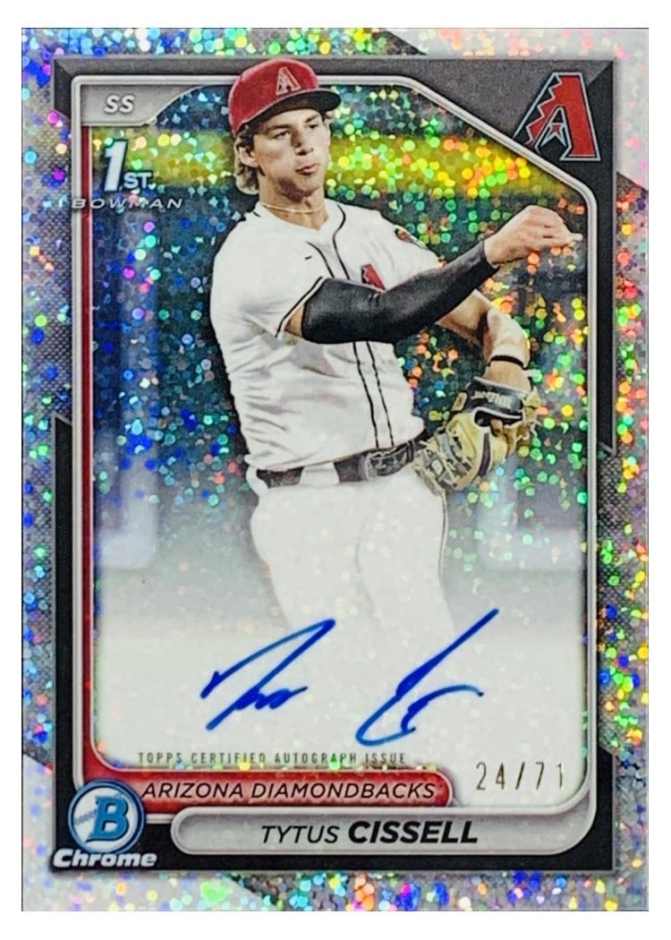 2024 Bowman Draft Chrome Prospect Autographs Tytus Cissell Sparkles Refractor #CPA-TC