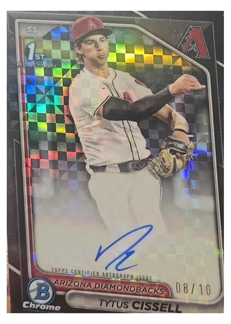 2024 Bowman Draft Chrome Prospect Autographs Tytus Cissell Black Refractor #CPA-TC