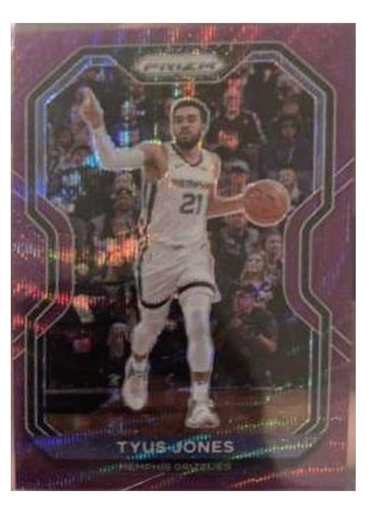 2020-21 Panini Prizm Base Set Tyus Jones #21 card