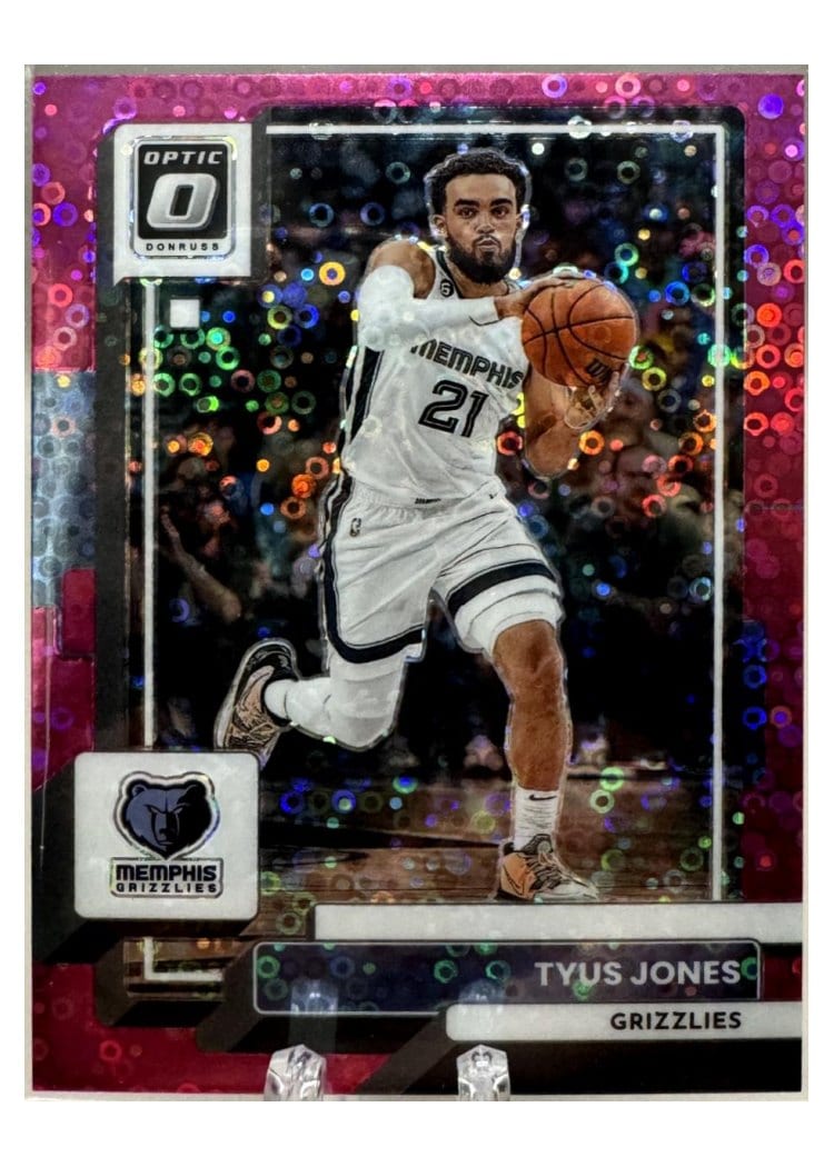 2022 Panini Donruss Optic Tyus Jones Fast Break Pink #184 card