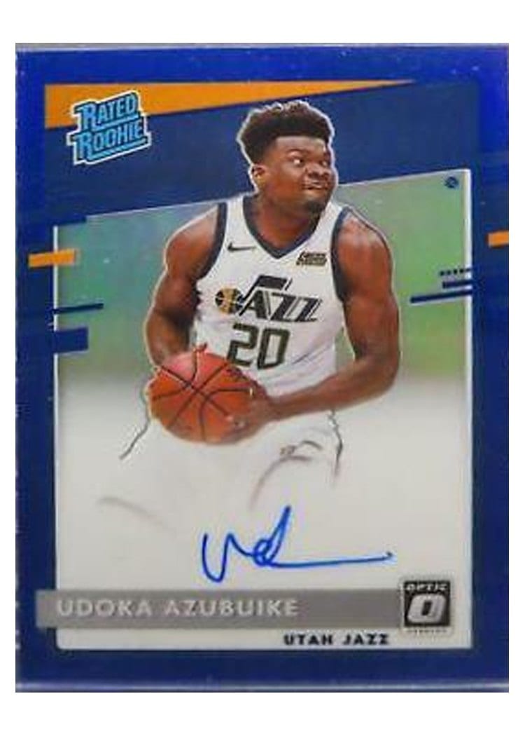 2020-21 Donruss Optic Base Set Udoka Azubuike Autograph Blue #177 card