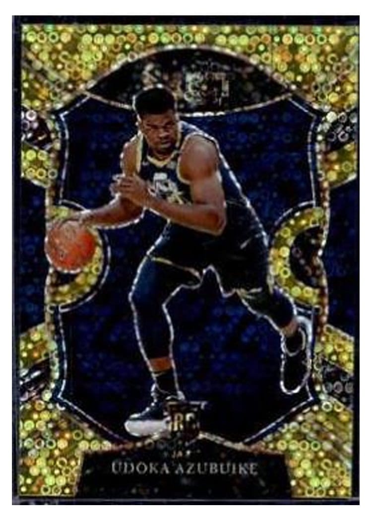 2020-21 Panini Select Base Set Udoka Azubuike Gold Disco Prizm #274 card