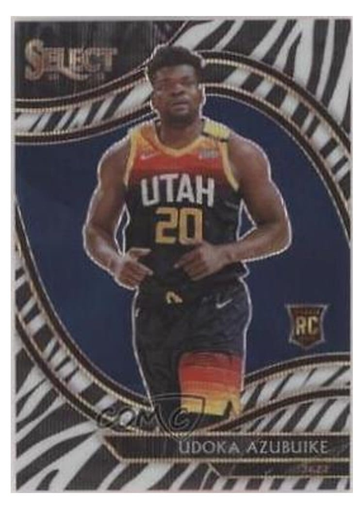 2020-21 Panini Select Base Set Udoka Azubuike Zebra Prizm #274 card
