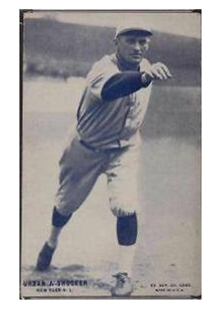 1928 Exhibits Urban J. Shocker card