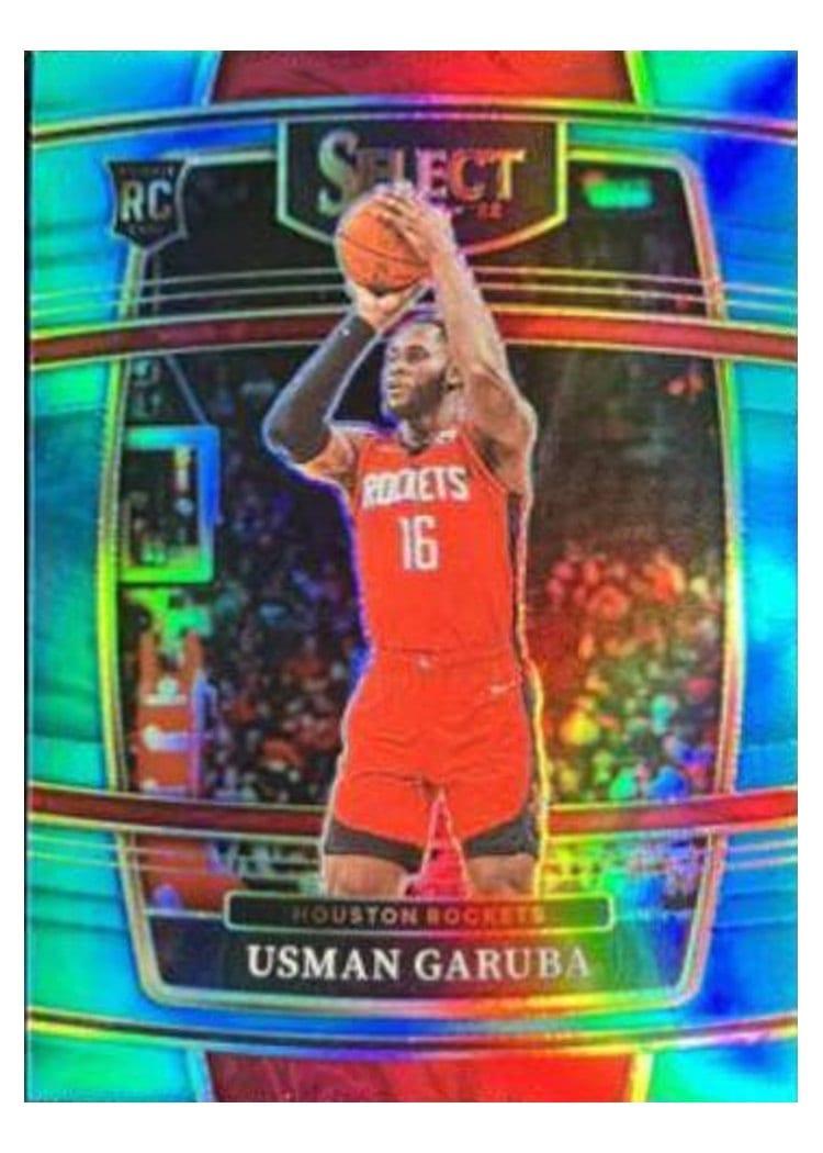 2021-22 Panini Select Base Set Usman Garuba Light Blue Prizm #56 card