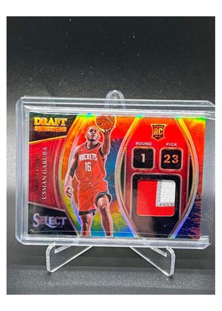 2021-22 Panini Select Base Set Usman Garuba Tie Dye Prizm #56 card