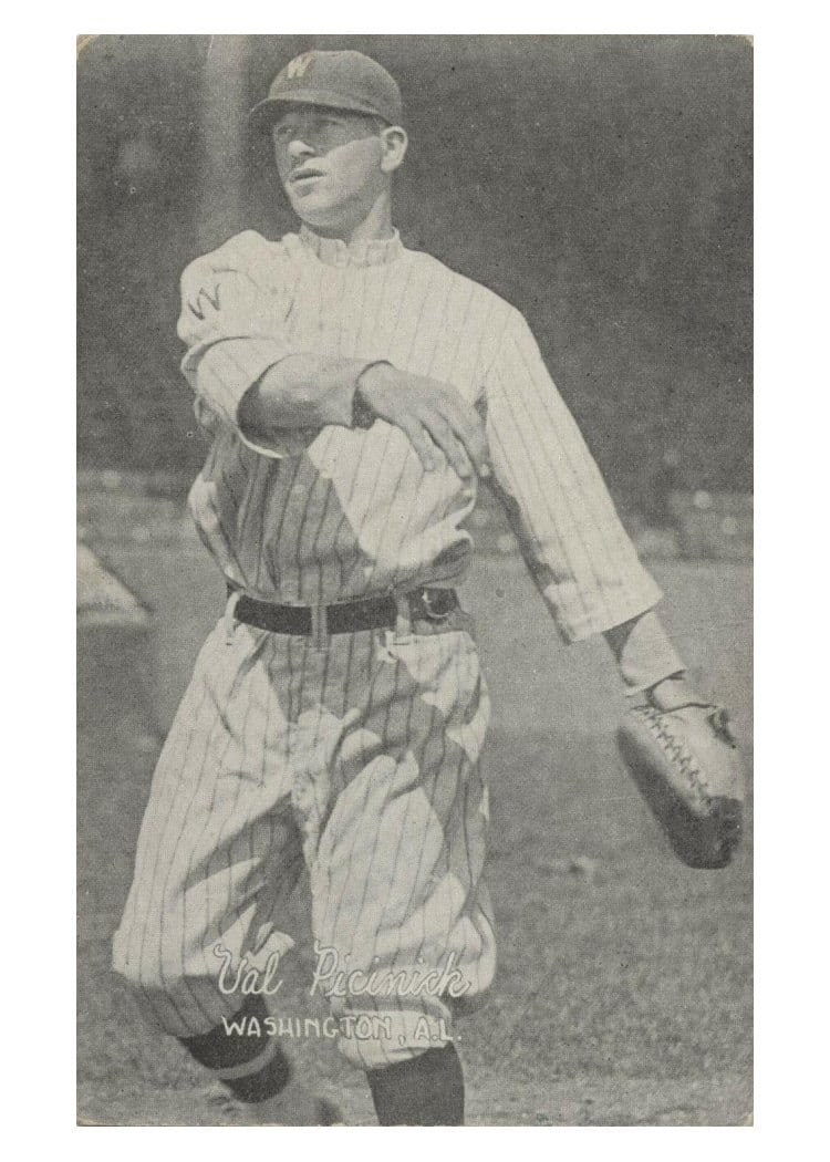 1922 Exhibits Val Picinich card