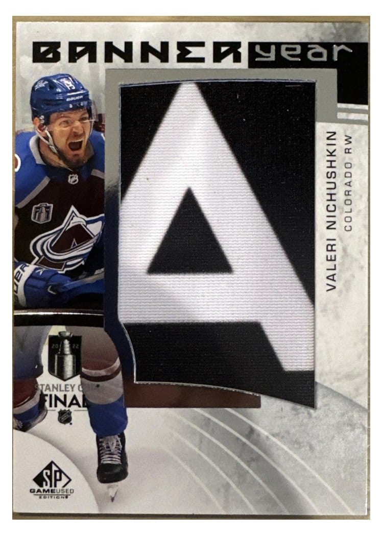 2022-23 SP Game Used 2022 NHL Stanley Cup Final Banner Year Relics Valeri Nichushkin #BYSC-VN card
