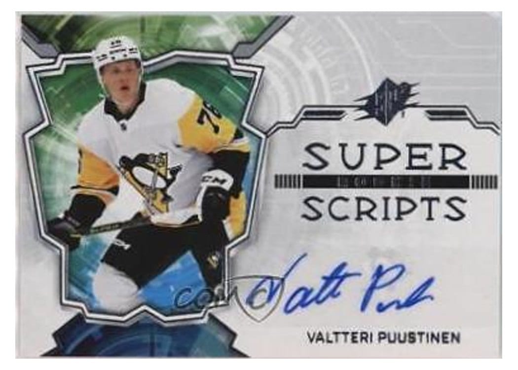 2022-23 SPx Rookie Superscripts Valtteri Puustinen #SSR-VP card