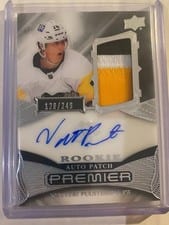 2022-23 Upper Deck Premier Acetate Rookie Autograph Patch Valtteri Puustinen #AR-VP card
