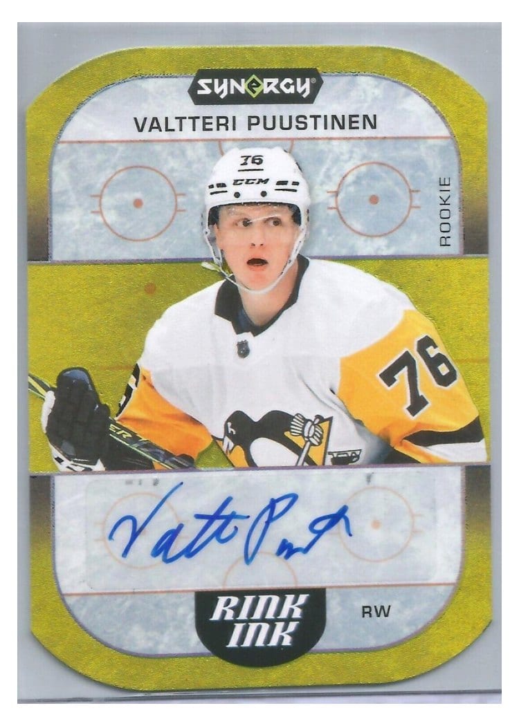 2022-23 Upper Deck Synergy Rink Ink Rookies Valtteri Puustinen #RIR-VP card