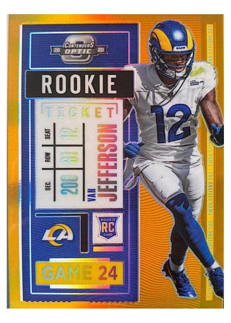 2020 Panini Contenders Optic Base Set Van Jefferson Orange #94 card