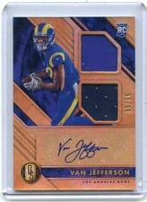 2020 Panini Gold Standard Rookie Jersey Autographs Double Van Jefferson #270 card