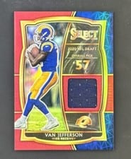 2020 Panini Select Draft Selections Memorabilia Prizm Van Jefferson #DS-VJE card