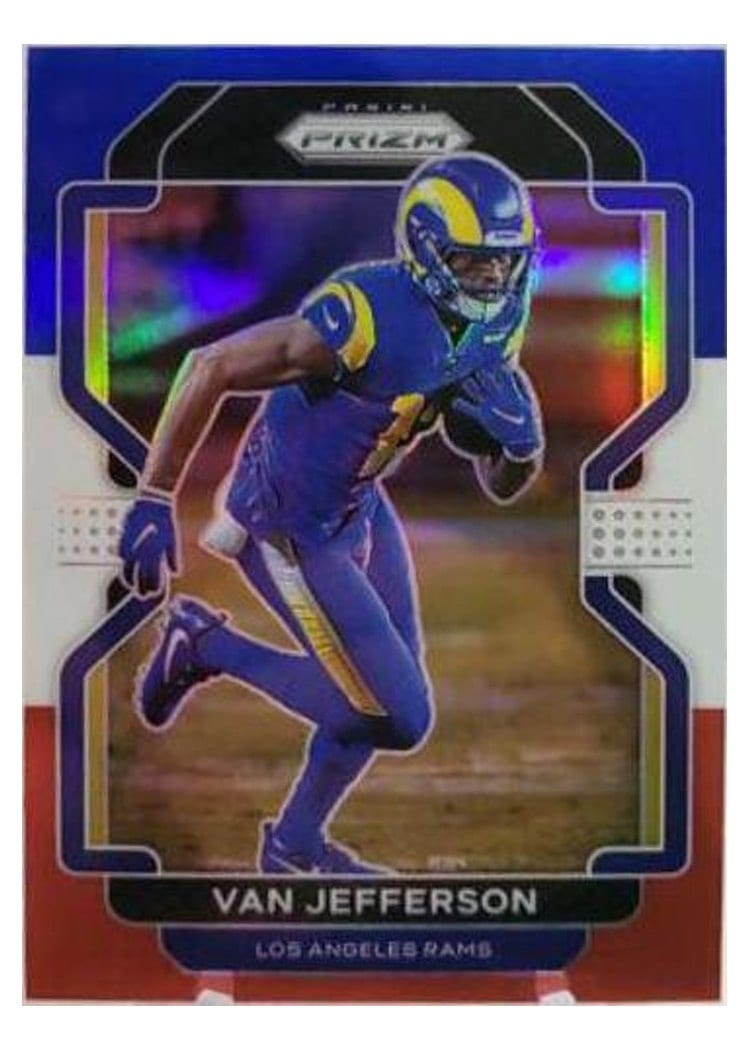 2021 Panini Prizm Base Set Van Jefferson Blue Prizm #64 card