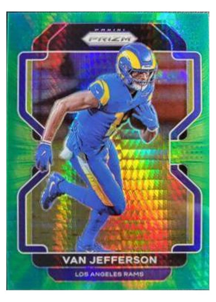 2021 Panini Prizm Base Set Van Jefferson Green Prizm #64 card