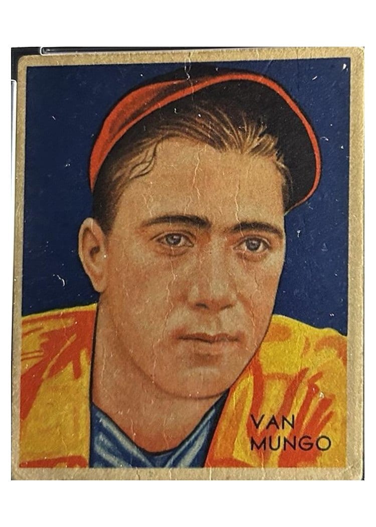 1936 Diamond Stars Van Mungo #19 card