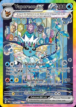 Vaporeon ex Prismatic Evolutions card