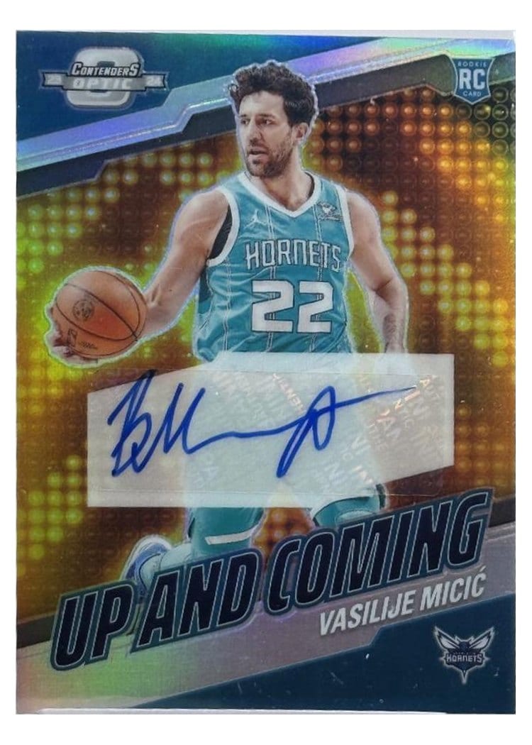 2023-24 Panini Contenders Optic Up and Coming Autographs Vasilije Micic #UC-VMC card
