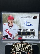 2024-25 Upper Deck Premier Premier Rookie Auto Jersey Vasily Ponomarev #PRA-VP card