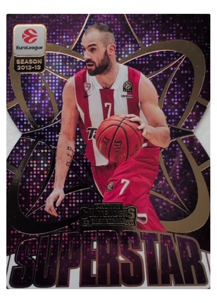 2025-26 Panini Contenders EuroLeague Superstar Die-Cuts Vassilis Spanoulis #3 card
