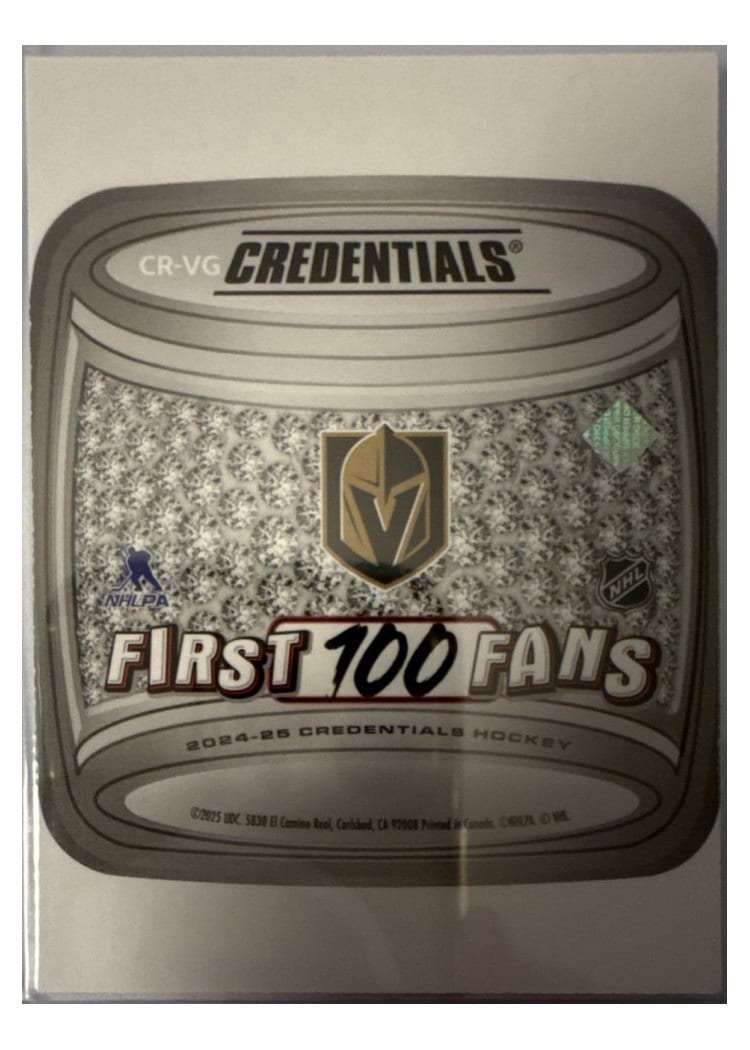 2024-25 Upper Deck Credentials Arena Giveaways - Championship Rings Vegas Golden Knights #CR-VG card