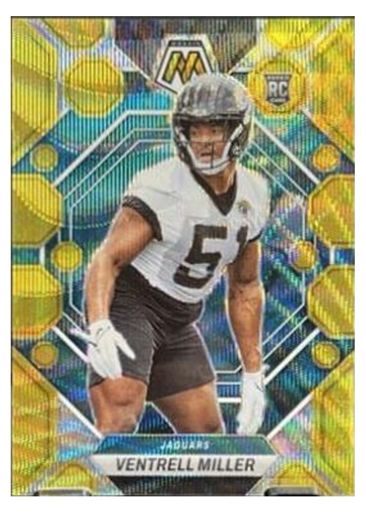 2023 Panini Mosaic Base Set Ventrell Miller Gold Wave #374