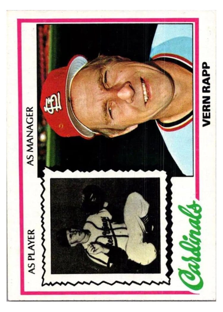1978 Topps Vern Rapp #324 card